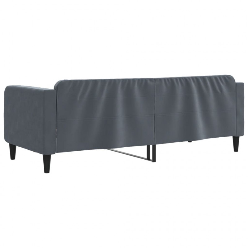 Sofa z funkcją spania, ciemnoszara, 80x200 cm, aksamitna