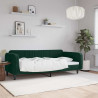 Sofa z funkcją spania, ciemnozielona, 100x200 cm, aksamit