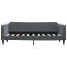 Sofa z funkcją spania, ciemnoszara, 90x190 cm, aksamit