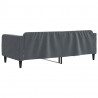 Sofa z funkcją spania, ciemnoszara, 90x190 cm, aksamit