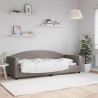 Sofa z funkcją spania, kolor taupe, 80x200 cm, obite tkaniną