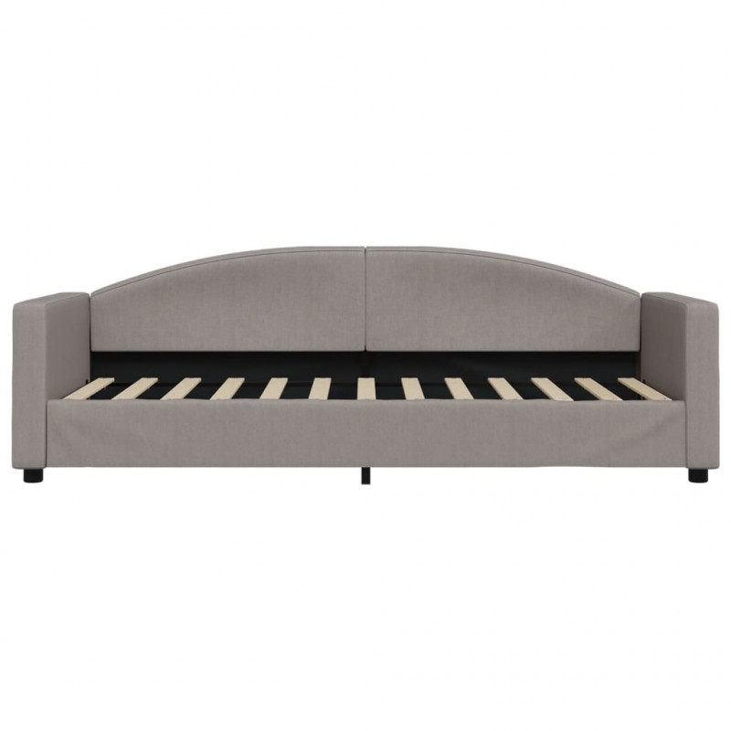 Sofa z funkcją spania, kolor taupe, 80x200 cm, obite tkaniną