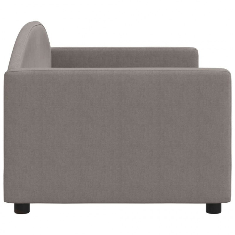 Sofa z funkcją spania, kolor taupe, 80x200 cm, obite tkaniną