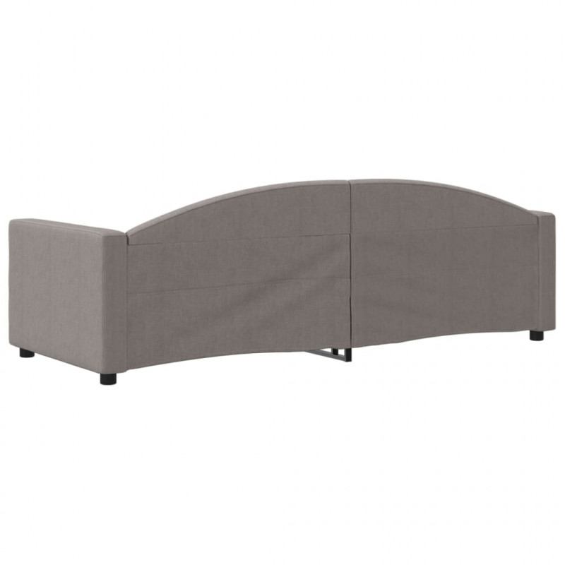 Sofa z funkcją spania, kolor taupe, 80x200 cm, obite tkaniną