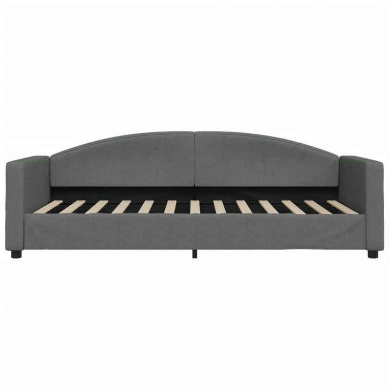 Sofa z funkcją spania, ciemnoszara, 90x200 cm, obita tkaniną