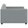 Sofa z funkcją spania, jasnoszara, 90x190 cm, obita tkaniną