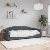 Sofa z funkcją spania, ciemnoszara, 80x200 cm, aksamitna