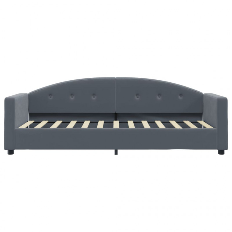 Sofa z funkcją spania, ciemnoszara, 80x200 cm, aksamitna