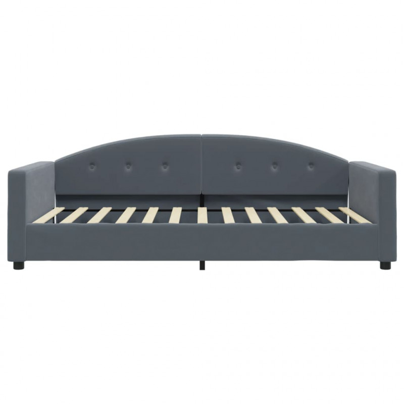 Sofa z funkcją spania, ciemnoszara, 100x200 cm, aksamit