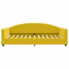 Sofa z funkcją spania, żółta, 100x200 cm, obita aksamitem