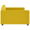 Sofa z funkcją spania, żółta, 100x200 cm, obita aksamitem