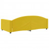 Sofa z funkcją spania, żółta, 100x200 cm, obita aksamitem