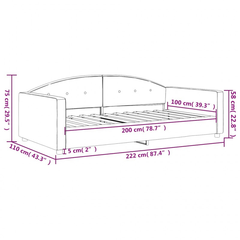 Sofa z funkcją spania, żółta, 100x200 cm, obita aksamitem