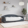 Sofa z funkcją spania, ciemnoszara, 90x190 cm, aksamit