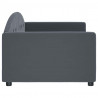 Sofa z funkcją spania, ciemnoszara, 90x190 cm, aksamit