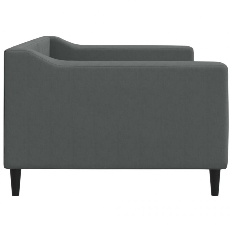 Sofa z funkcją spania, ciemnoszara, 90x200 cm, obita tkaniną