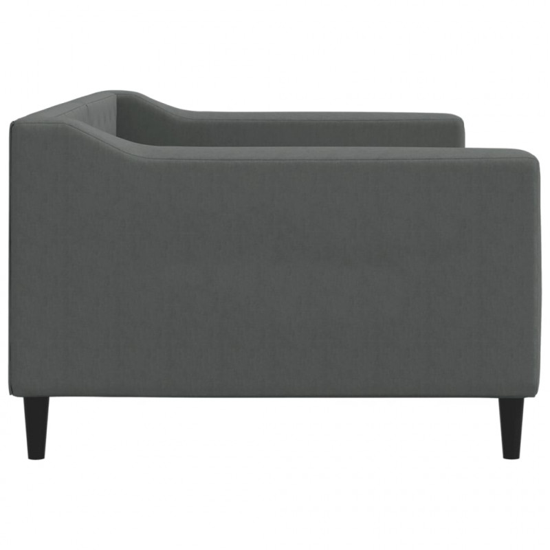 Sofa z funkcją spania, ciemnoszara, 90x190 cm, obita tkaniną