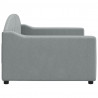Sofa z funkcją spania, jasnoszara, 90x190 cm, obita tkaniną