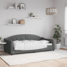Sofa z funkcją spania, ciemnoszara, 90x190 cm, obita tkaniną