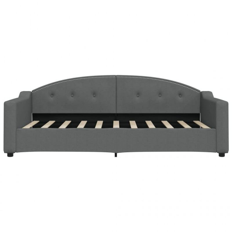 Sofa z funkcją spania, ciemnoszara, 90x190 cm, obita tkaniną