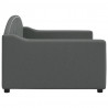 Sofa z funkcją spania, ciemnoszara, 90x190 cm, obita tkaniną