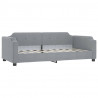 Sofa z funkcją spania, jasnoszara, 100x200 cm, obita tkaniną