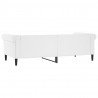 Sofa z funkcją spania, biała, 80x200 cm, obita sztuczną skórą