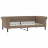Sofa z funkcją spania, cappuccino, 90x200 cm, sztuczna skóra