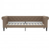 Sofa z funkcją spania, cappuccino, 90x200 cm, sztuczna skóra