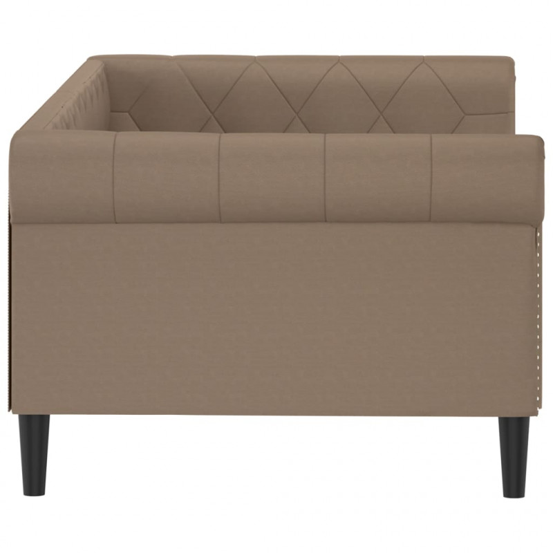 Sofa z funkcją spania, cappuccino, 90x200 cm, sztuczna skóra