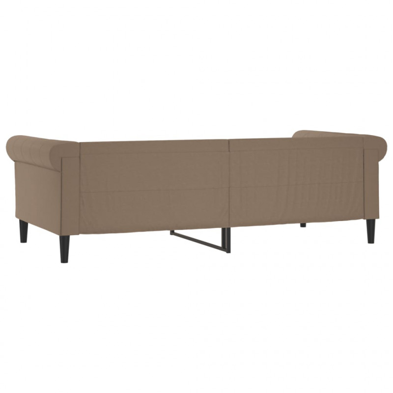 Sofa z funkcją spania, cappuccino, 90x200 cm, sztuczna skóra