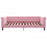 Sofa z funkcją spania, różowa, 100x200 cm, obita aksamitem
