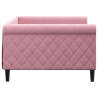 Sofa z funkcją spania, różowa, 100x200 cm, obita aksamitem