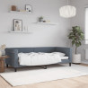 Sofa z funkcją spania, ciemnoszara, 90x190 cm, aksamit