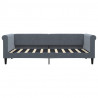 Sofa z funkcją spania, ciemnoszara, 90x190 cm, aksamit