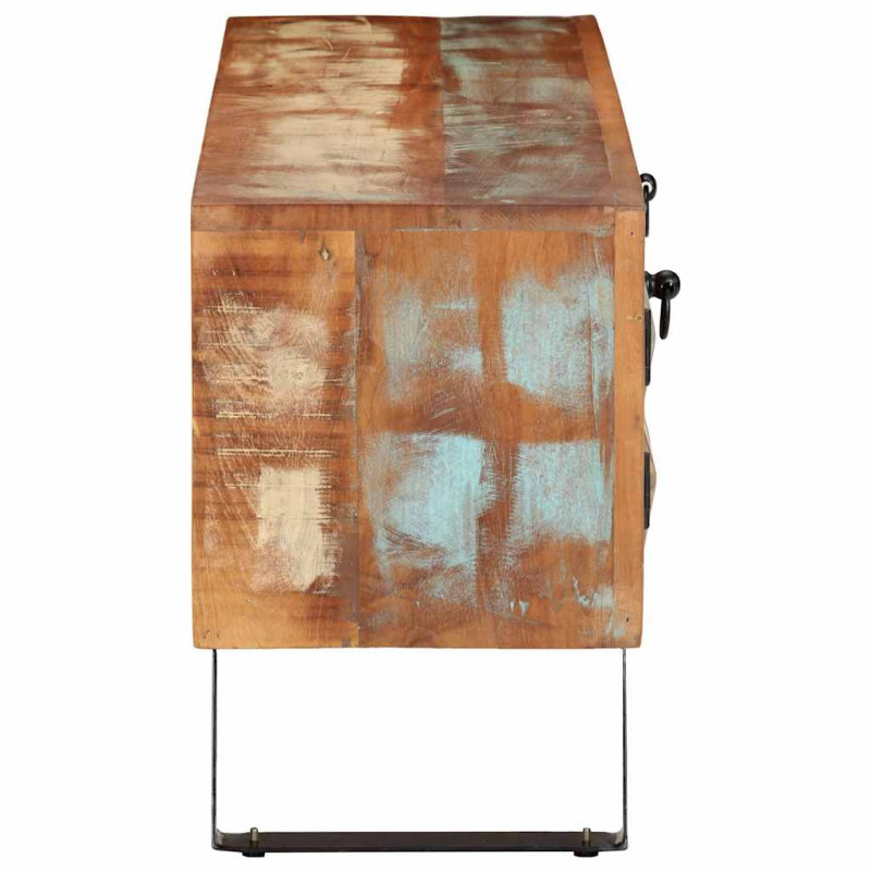 Szafka pod telewizor, 112x30x45 cm, lite drewno z odzysku