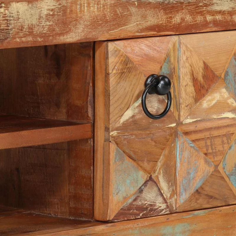 Szafka pod telewizor, 112x30x45 cm, lite drewno z odzysku