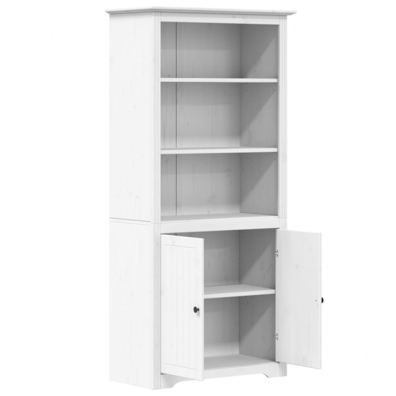 Biblioteczka BODO, biała, 82x40x173 cm, lite drewno sosnowe