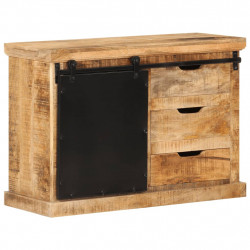 Szafka, 80x30x55 cm, lite surowe drewno mango