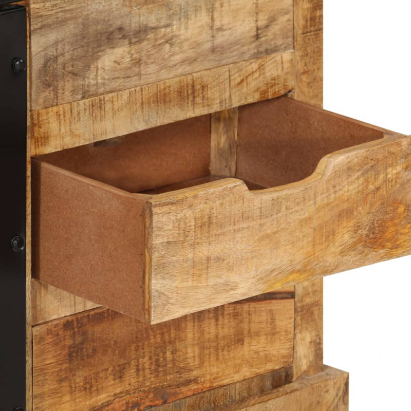 Szafka, 80x30x55 cm, lite surowe drewno mango