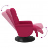 Rozkładany fotel z podnóżkiem, winna czerwień, obity aksamitem