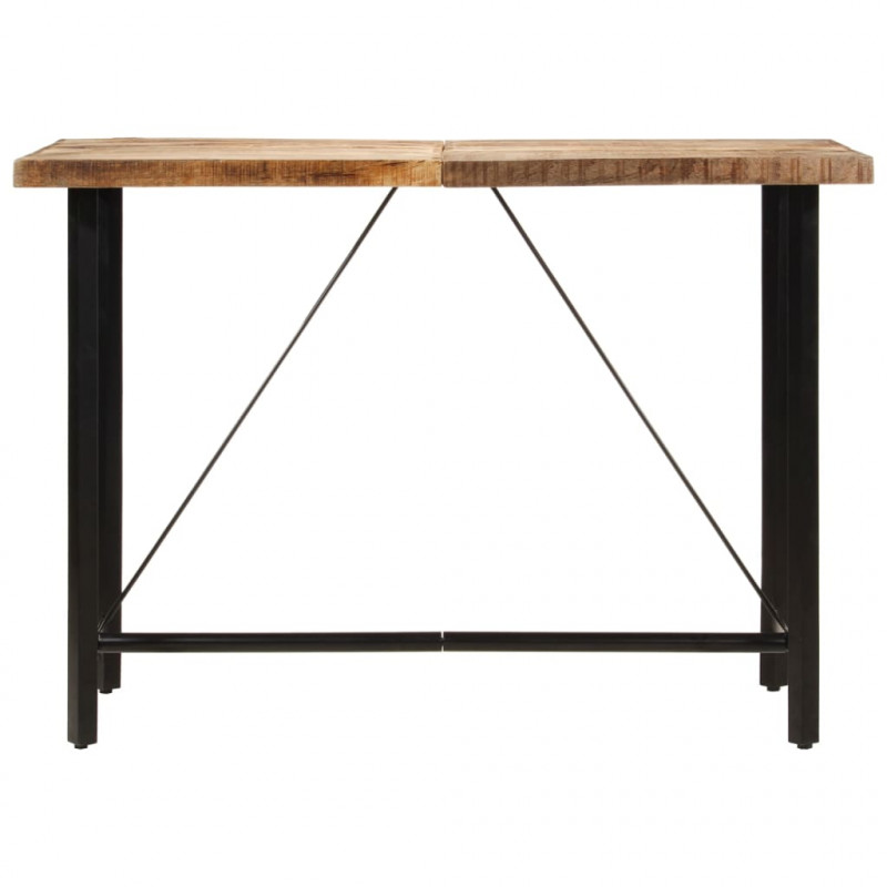 Stolik barowy, 150x70x107 cm, lite drewno mango i żelazo