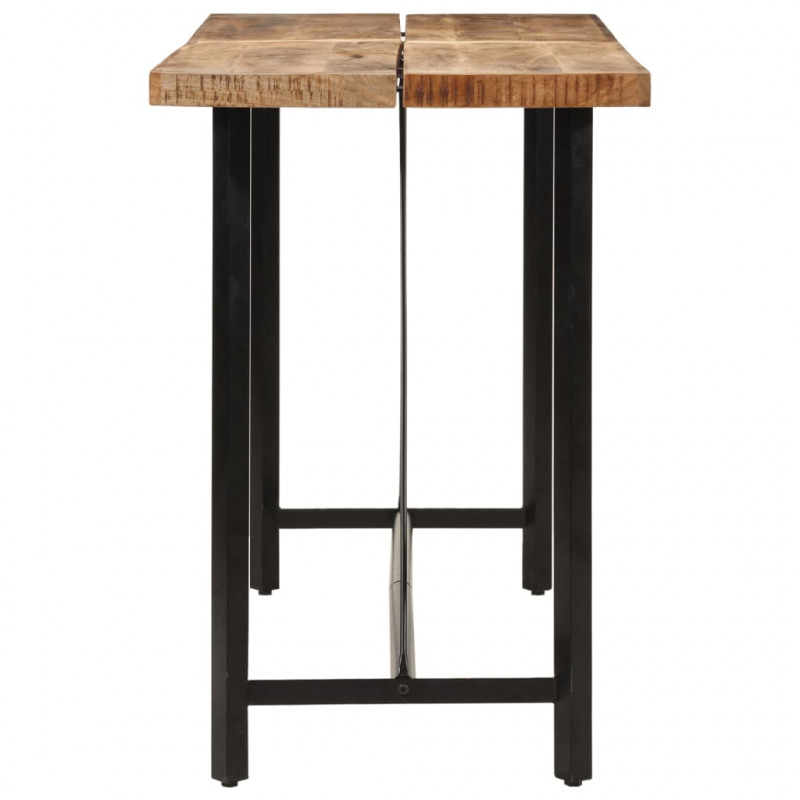 Stolik barowy, 150x70x107 cm, lite drewno mango i żelazo