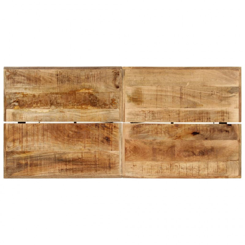 Stolik barowy, 150x70x107 cm, lite drewno mango i żelazo