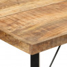 Stolik barowy, 150x70x107 cm, lite drewno mango i żelazo