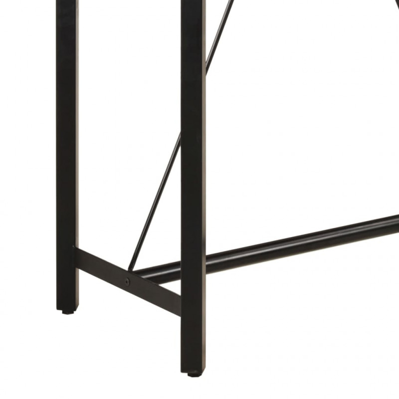 Stolik barowy, 150x70x107 cm, lite drewno mango i żelazo