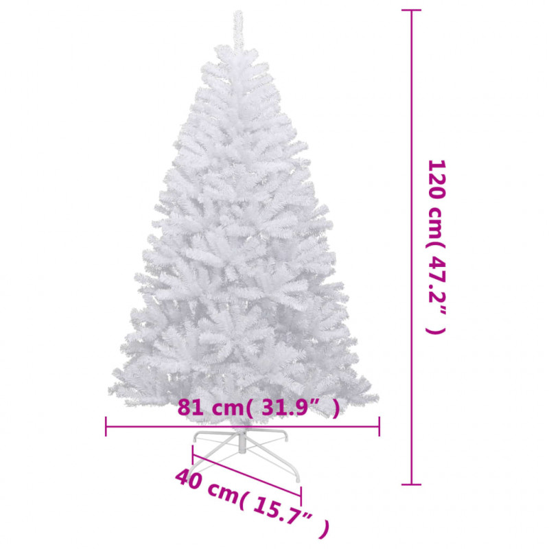 Sztuczna choinka zawiasowa, ośnieżona, 120 cm