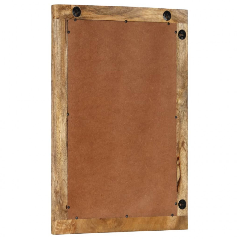 Lustro łazienkowe, 50x70x2,5 cm, lite drewno mango i szkło