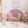 Sofa dziecięca różowa miękka pluszowa