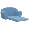 2-os. sofa dla dzieci, rozkładana, niebieska, miękki plusz